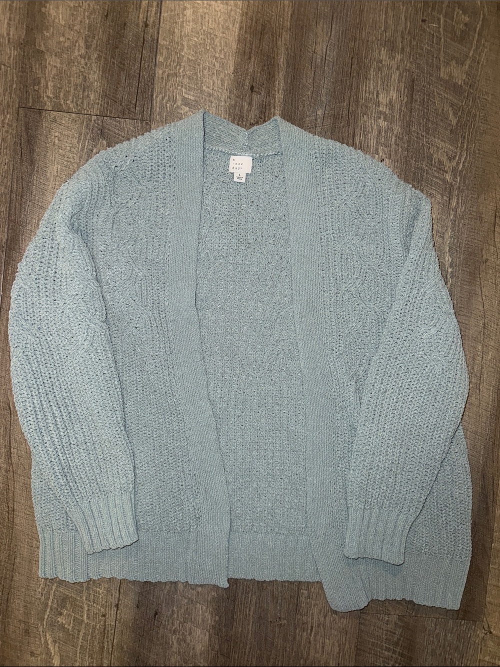 a new day Light Blue Open-Front Knit Cardigan